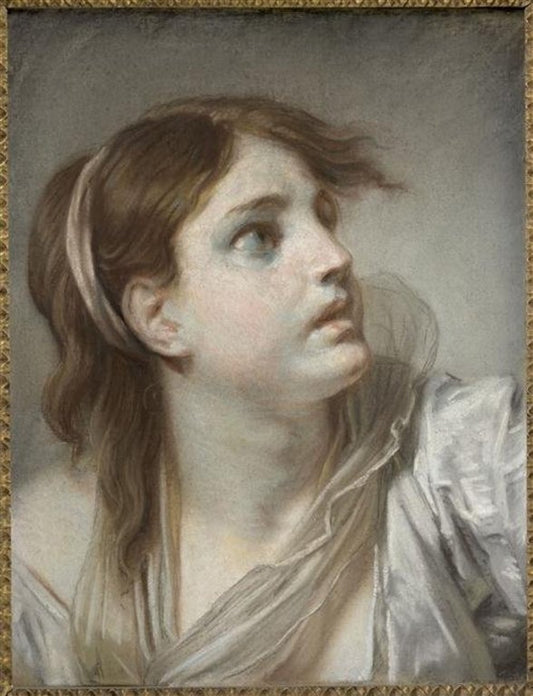 Greuze - Jeune fille exprimant l'effroi 